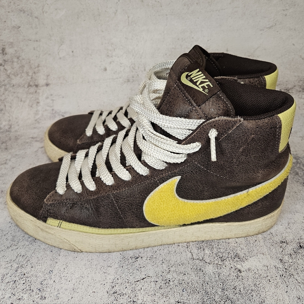 2007 Nike Blazer High Supreme / Mens Size 10.5 / Brown & Yellow